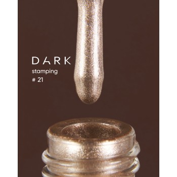 DARK Stamping polish №21 белое золото металлик, 8 ml