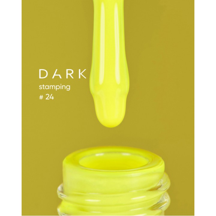 DARK Stamping polish №24 неоновий жовтий, 10 ml