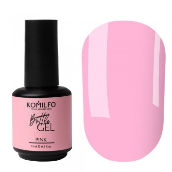 Komilfo Bottle Gel Pink, 15 мл, с кисточкой