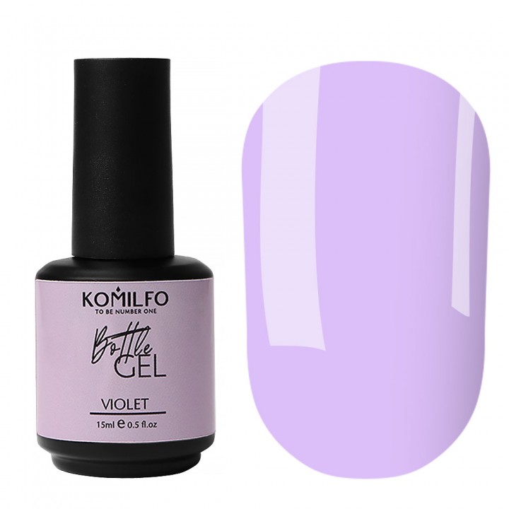 Komilfo Bottle Gel Violet з пензликом, 15 мл