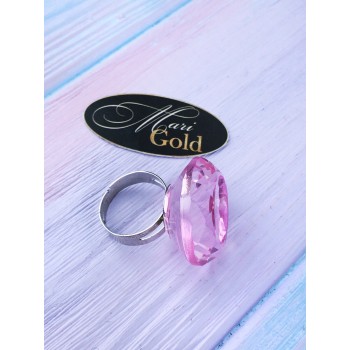 Палитра-кольцо на палец диамант (розовая)