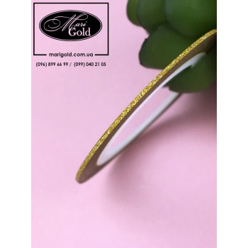 Сахарная нить для дизайна ногтей золотая 1 мм.