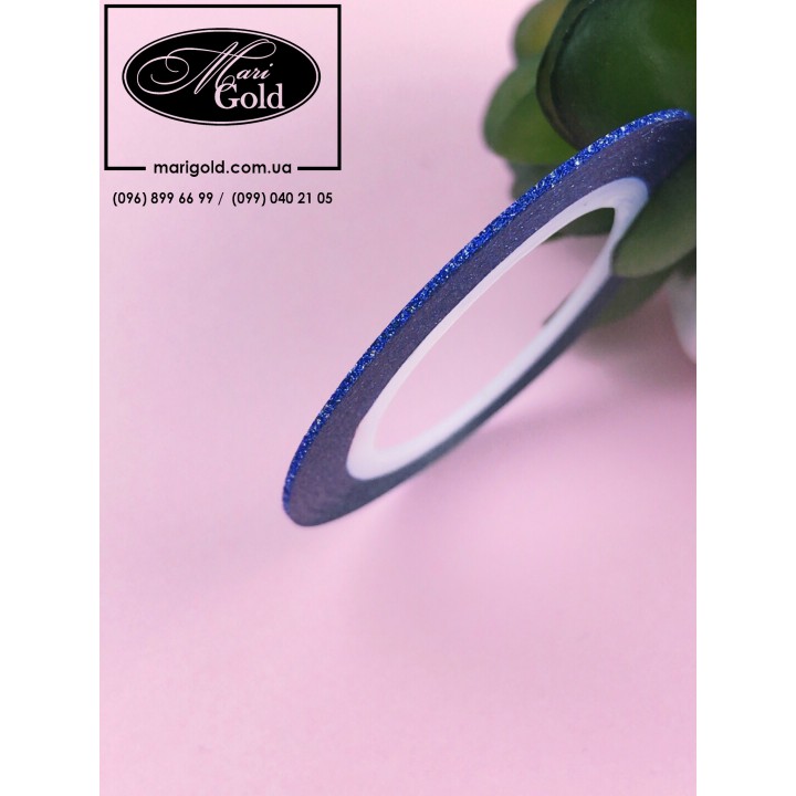 Сахарная нить для дизайна ногтей синяя (1 мм)