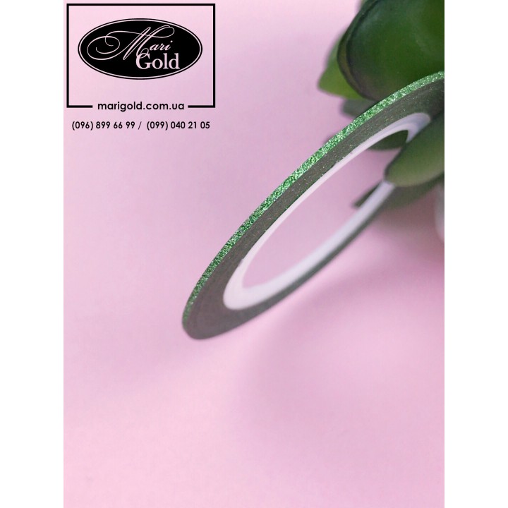 Сахарная нить для дизайна ногтей зеленая (1 мм.)