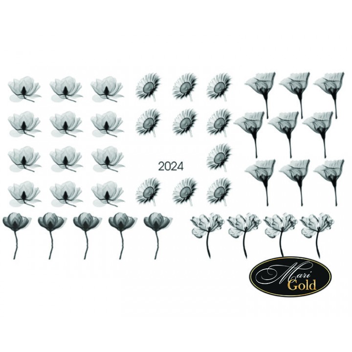 Слайдер – дизайн для ногтей цветы акварель 2024