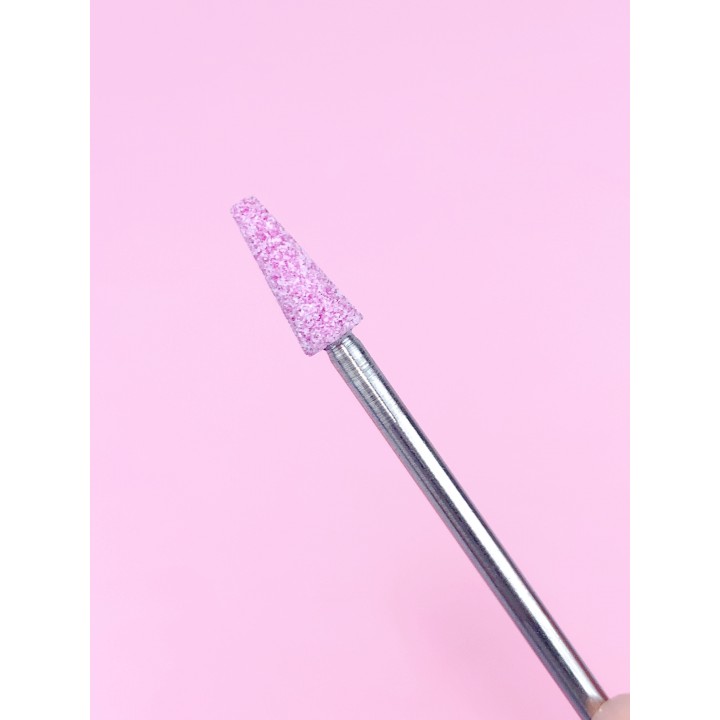 Насадка корундовая #B11 розовый усеченный конус 5*11 мм, мелкий