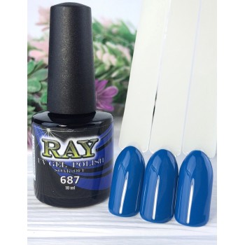 Гель-лак для нігтів RAY № 687 (яскраво-синій) 10ml