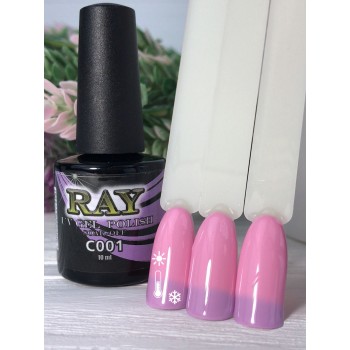 Гель-лак для ногтей RAY № C001 (термо розово-лиловый), 10ml