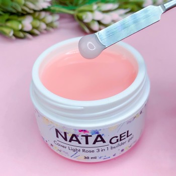 Однофазный УФ гель NATA gel Light Rose (густой), розовый, 30 ml