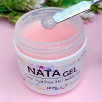 Однофазний УФ гель NATA gel Light Rose (густий), рожевий, 50 ml