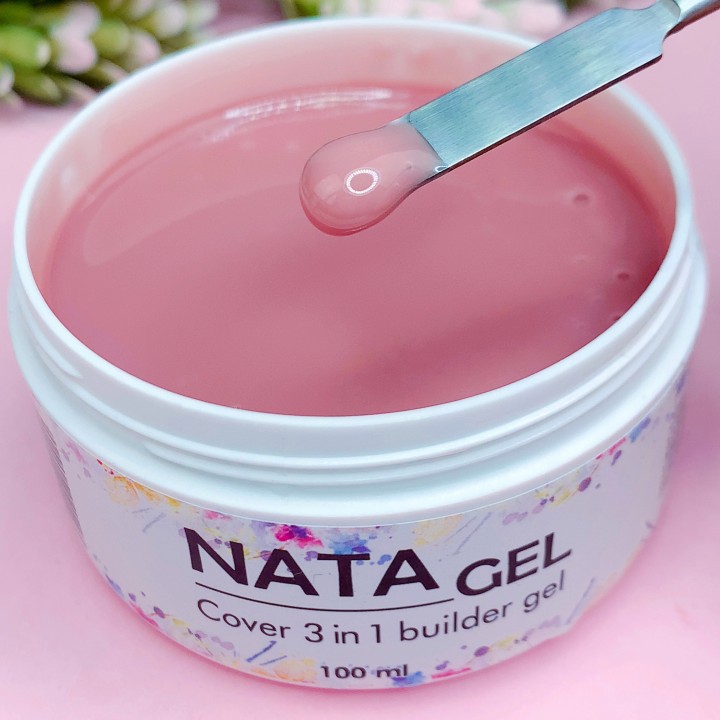 Натурально -розовый однофазный гель  NATA gel cover, 100 мл