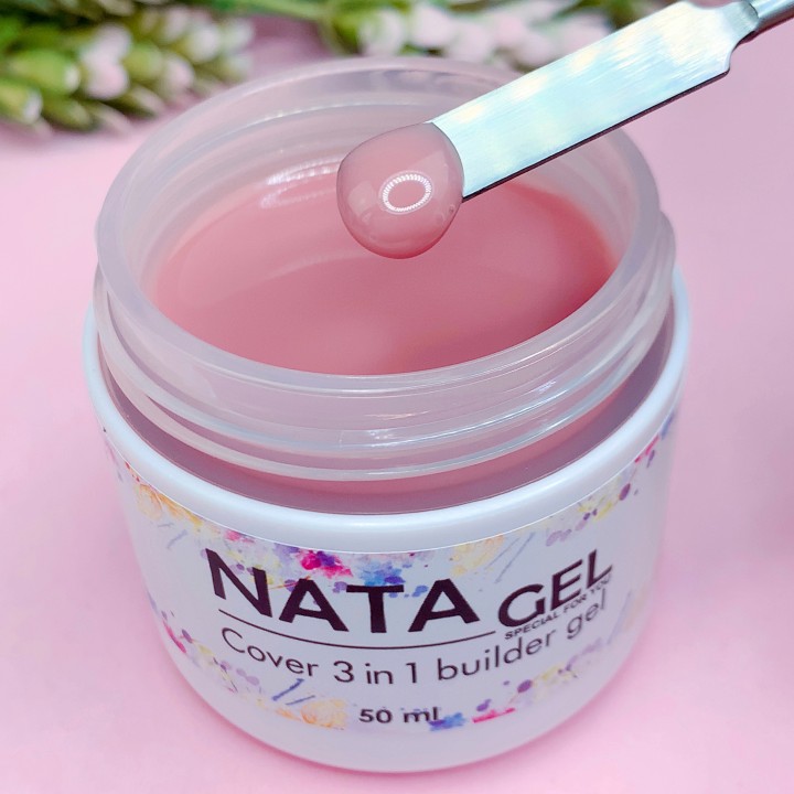 Однофазний натурально-рожевий гель NATA gel cover, 50ml