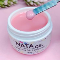 Однофазний УФ гель NATA gel Pink, густий, рожевий, 30 ml