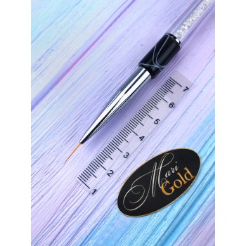 Кисть для рисования 11 мм (ручка с кристаллами, черный)