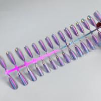 Типси гелеві з дизайном Aurora №2, мигдаль середній, 30 шт/упак