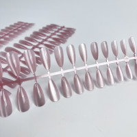 Типси гелеві з дизайном Cat's eye №1, мигдаль середній, 30 шт/упак