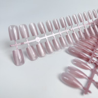 Типси гелеві з дизайном Cat's eye №1, квадрат короткий, 30 шт/упак