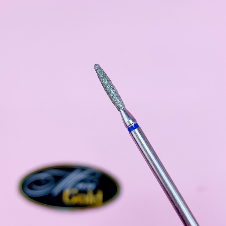 Алмазна фреза "полум'я" синя 2,1 мм з тупим кінцем