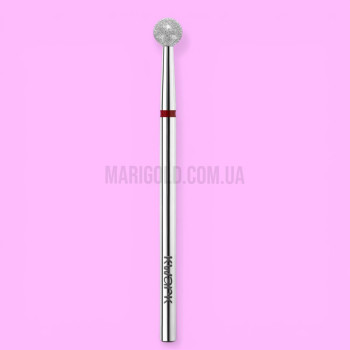 Фреза алмазно-платинова KWARK куля червона 4 мм / 3,8 мм