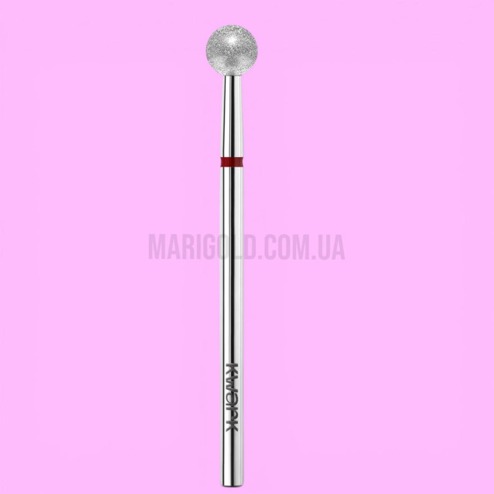 Фреза алмазно-платинова KWARK куля червона 5 мм / 4,8 мм