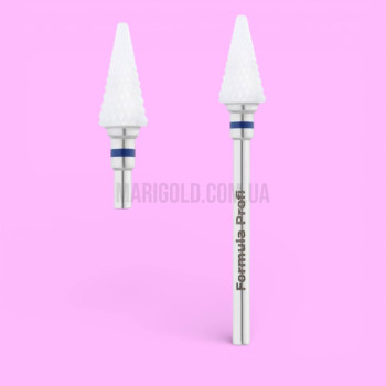 Керамічна фреза конус гострий, синя (середня насічка) Formula Profi