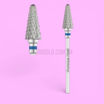 Фреза для маникюра твердосплавная ТВС (закругленный конус) синяя 1067 Formula Profi