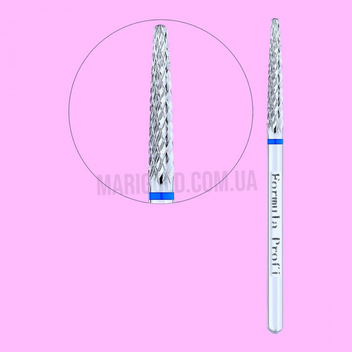 Фреза твердосплав (цилиндр закругленный) синяя 100-1034 Formula Profi