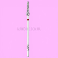 Фреза карбід-вольфрамова KWARK конус малий червона 3,1 мм / 12,7 мм