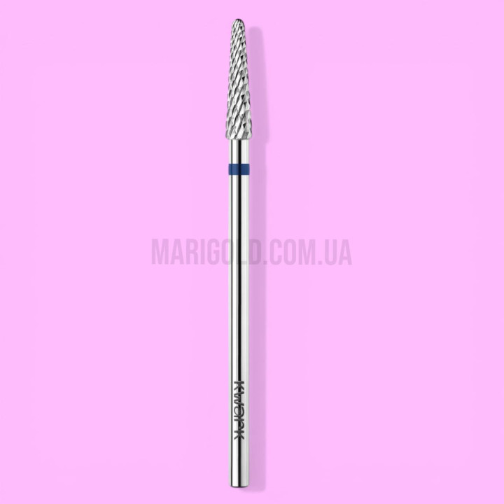 Фреза карбід-вольфрамова KWARK конус малий синя 3,1 мм / 12,7 мм