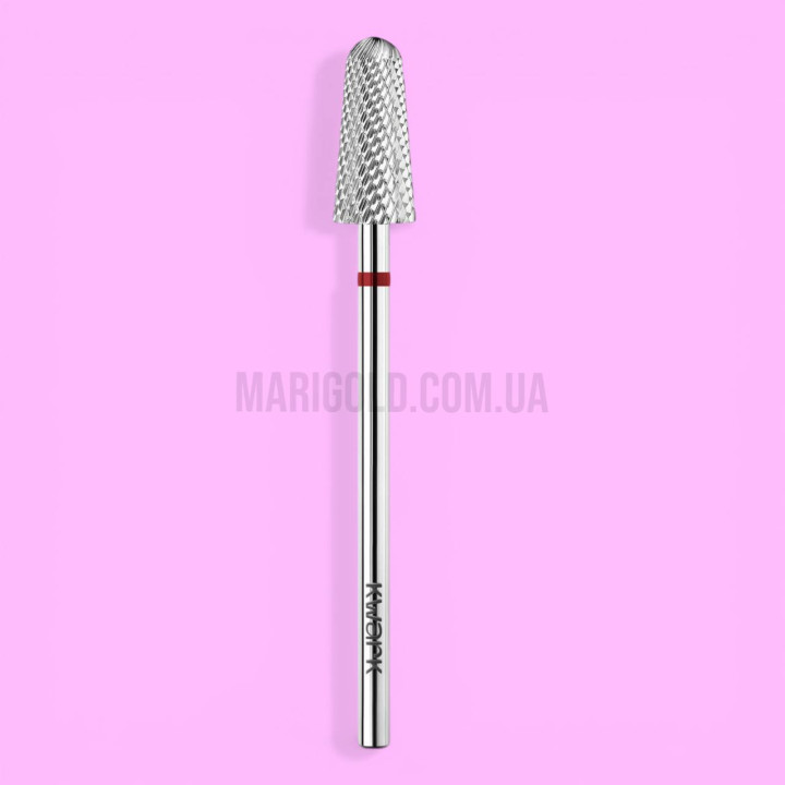 Фреза карбід-вольфрамова KWARK конус кулястий червона 6 мм / 12,7 мм