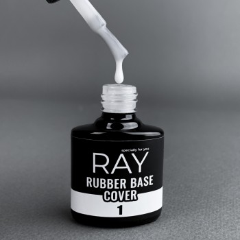База RAY для гель-лаку RUBBER №1, 8 ml камуфлююча