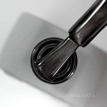 SAGA professional гель лак Wine Cat, 10 мл, 01
