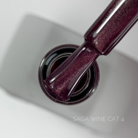 SAGA professional гель лак Wine Cat, 10 мл, 04