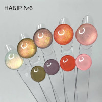 Набір гель-лаків 5 штук RAY №6