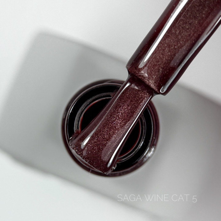 SAGA professional гель лак Wine Cat, 10 мл, 05