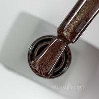 SAGA professional гель лак Wine Cat, 10 мл, 07