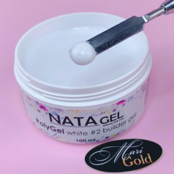 Полігель (акрігель) NATA gel, білий №2, 100 грам