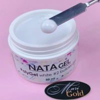 Полігель (акрігель) NATA gel, білий №2, 50 грам