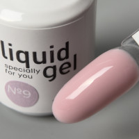 Рідкий полігель для нарощування нігтів Liquid Gel NATAgel №9, 15 мл (флакон з пензликом), надміцний