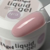 Рідкий полігель для нарощування нігтів Liquid Gel NATAgel №9, 15 мл (банка), надміцний