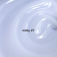 Однофазний гель для нарощування нігтів NATAgel MILKY №1, молочний, 15 мл
