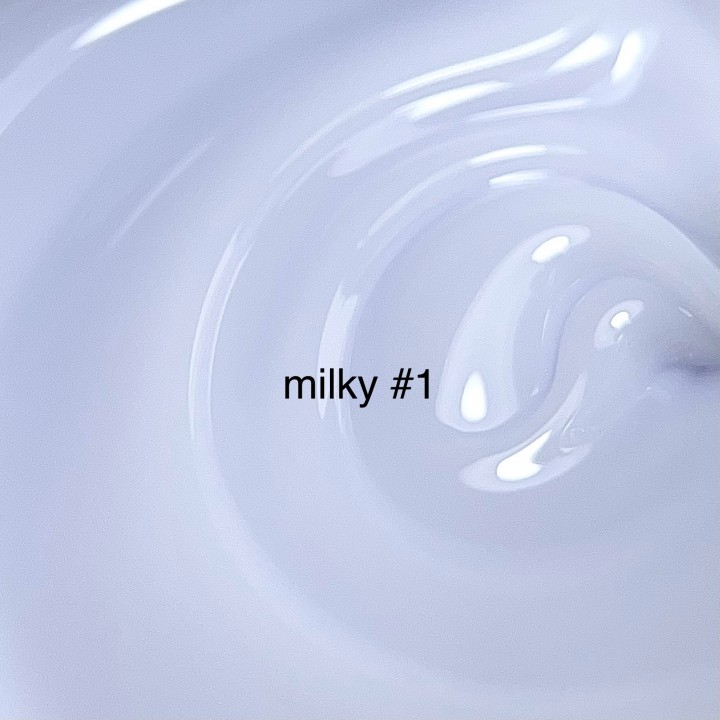 Однофазний гель для нарощування нігтів NATAgel MILKY №1, молочний, 15 мл