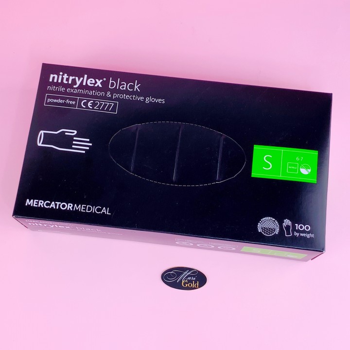 Перчатки нитриловые NITRYLEX «S» упаковка (100 шт), черные