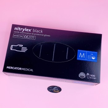 Перчатки нитриловые NITRYLEX "М" черные 100 шт