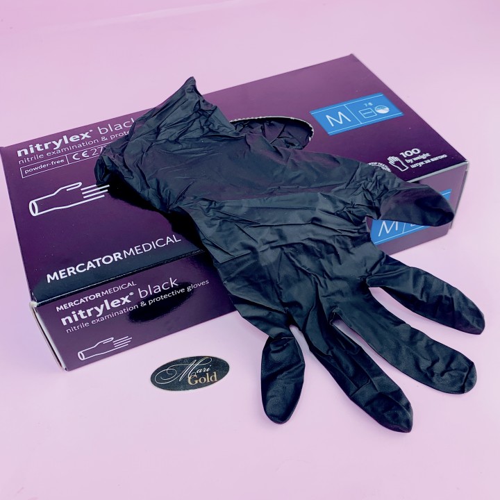 Перчатки нитриловые NITRYLEX «М» 1 пара, черные