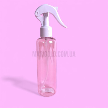 Флакон пластиковий, прозорий з тригером 200 мл Глорія