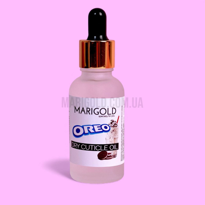Олія для кутикули суха "MARIGOLD" 30 мл, Шоколадне печиво Oreo