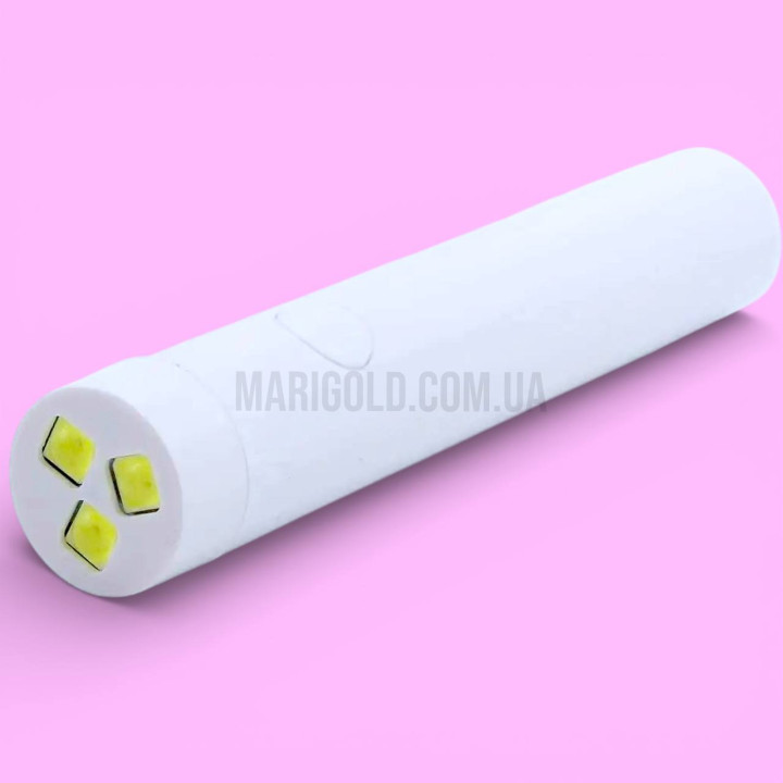 Ліхтарик для закріплення верхніх форм UV LED 3 Вт (на акумуляторі круглий)