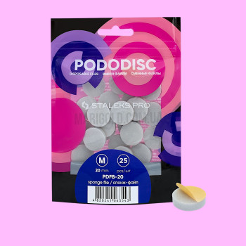 Staleks PDFB-20 Спонж-файл для педикюрного диска PODODISC M EXPERT (25 шт)