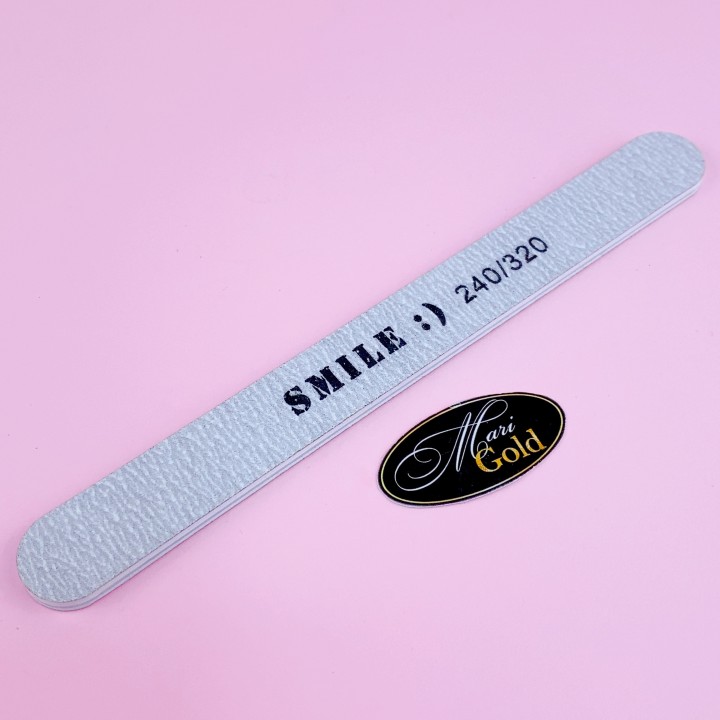 Пилка для штучних нігтів SMILE :) 240/320 (вузька)